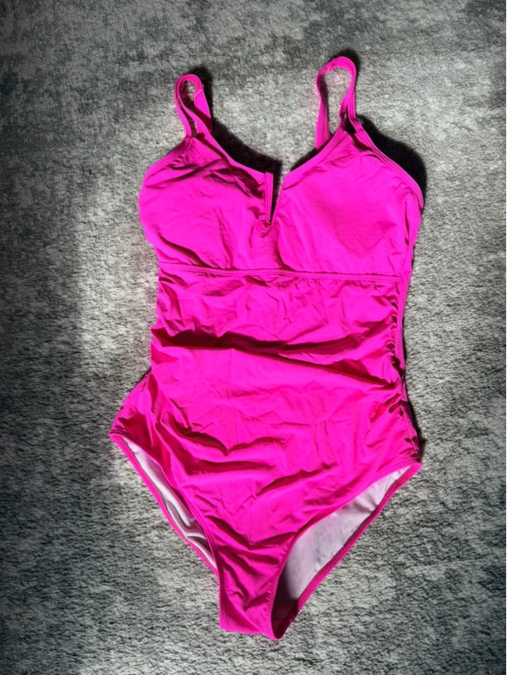 Neon pink one piece swimsuit